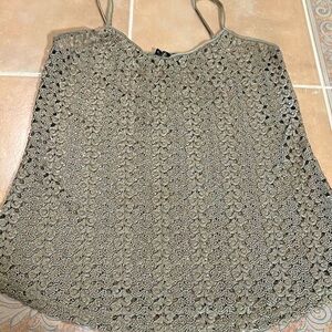 EUC BKE Gray Crochet Sleeveless Camisole Top “BUCKLE” GREAT CONDITION
